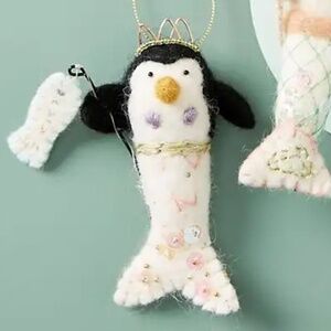 Anthropologie Meagan Alessio Penguin Mermaid Ornament